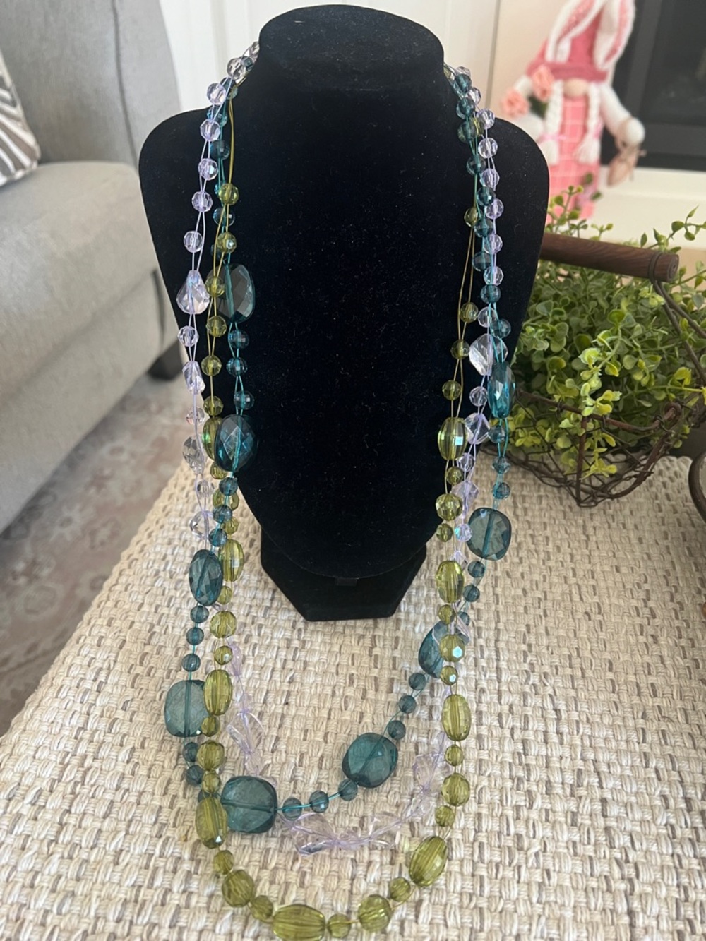 ‼️5/$25‼️Green and Blue Beaded Necklace